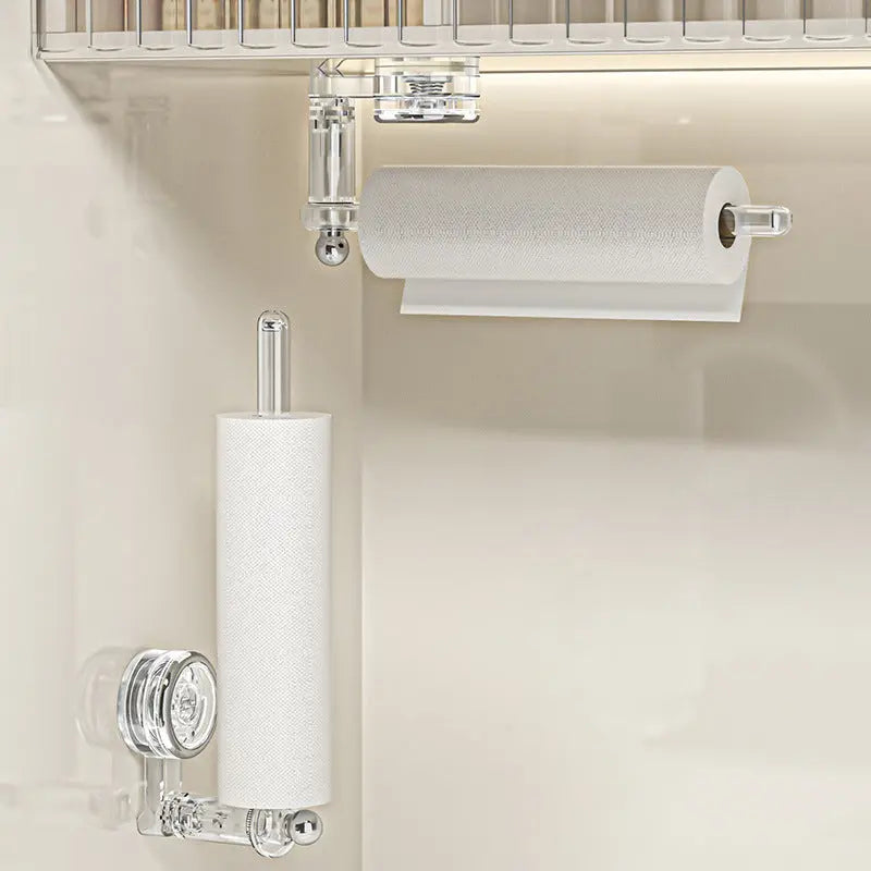 Smart Space-Saving Kitchen Roll Organizer with Suction Grip