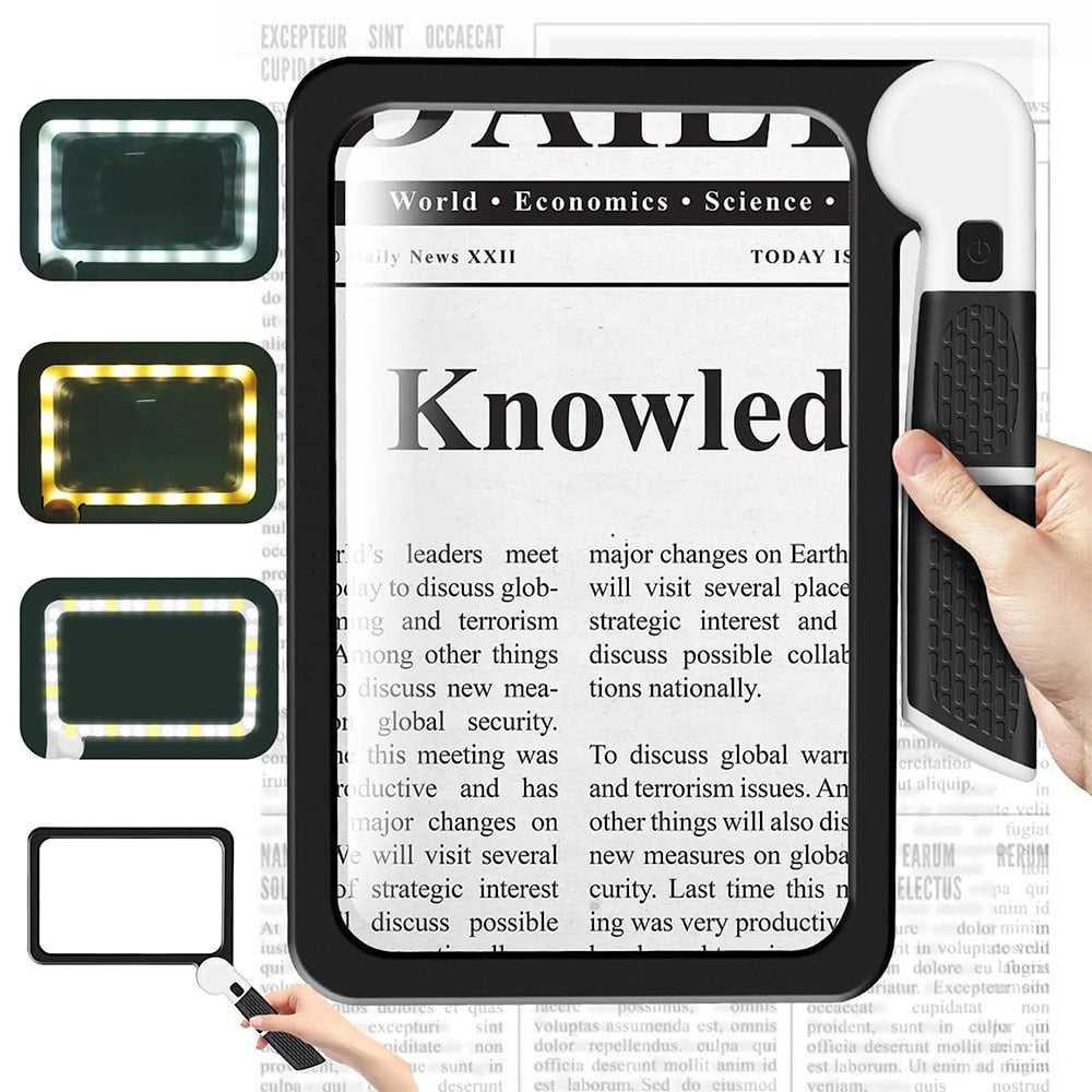 Illuminated Magnifier | 5X Portable Magnifying Lens with Comfort Grip