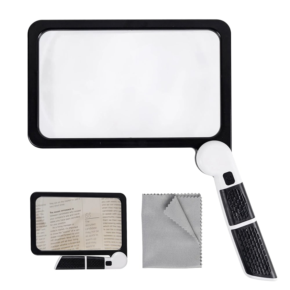 Illuminated Magnifier | 5X Portable Magnifying Lens with Comfort Grip