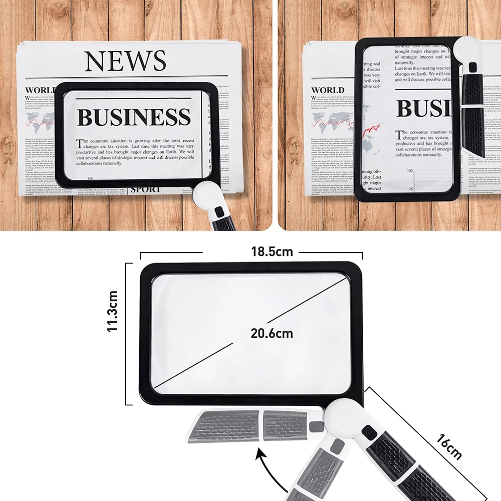 Illuminated Magnifier | 5X Portable Magnifying Lens with Comfort Grip