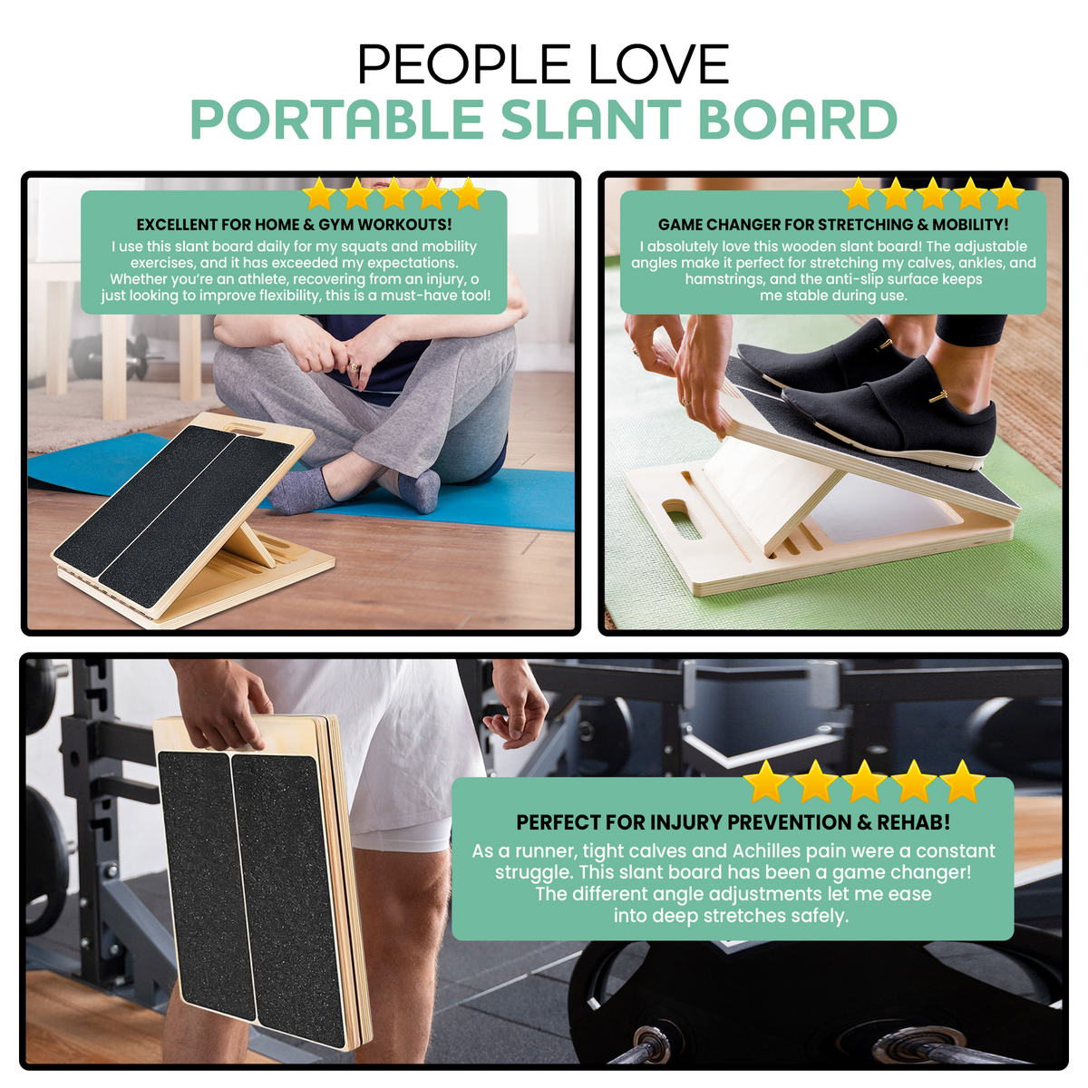 Adjustable Incline Board for Mobility & Flexibility Training