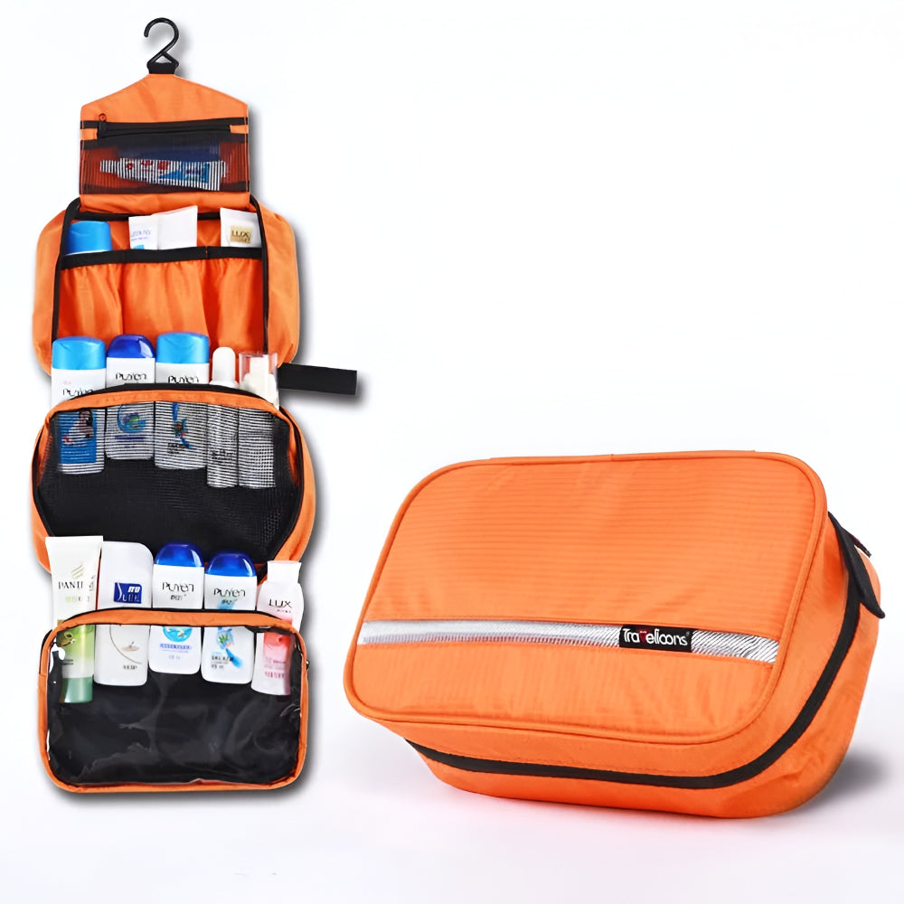 Compact Hanging Toiletry Organizer with Waterproof Design