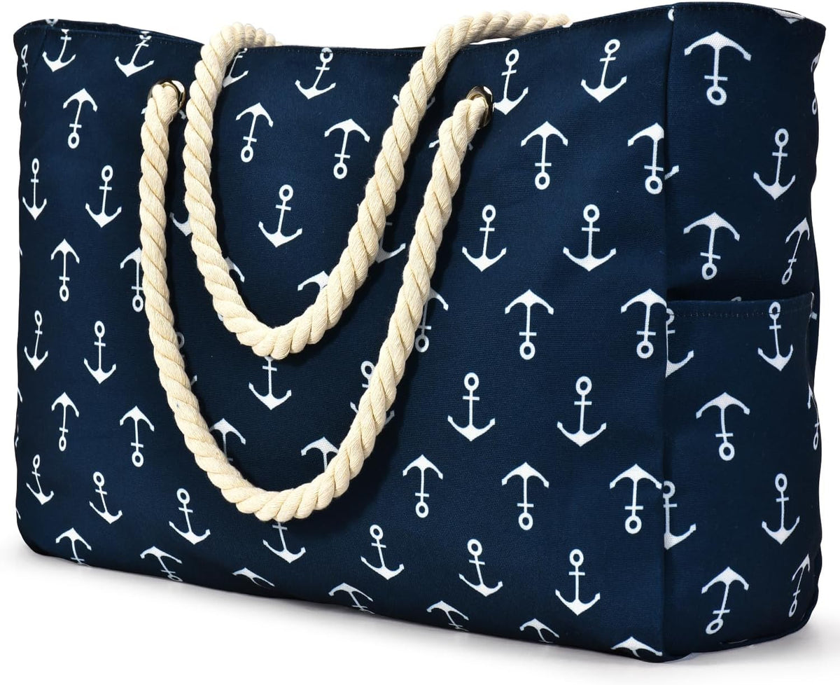 All-Purpose Water-Resistant Tote with Secure Zippered Pocket