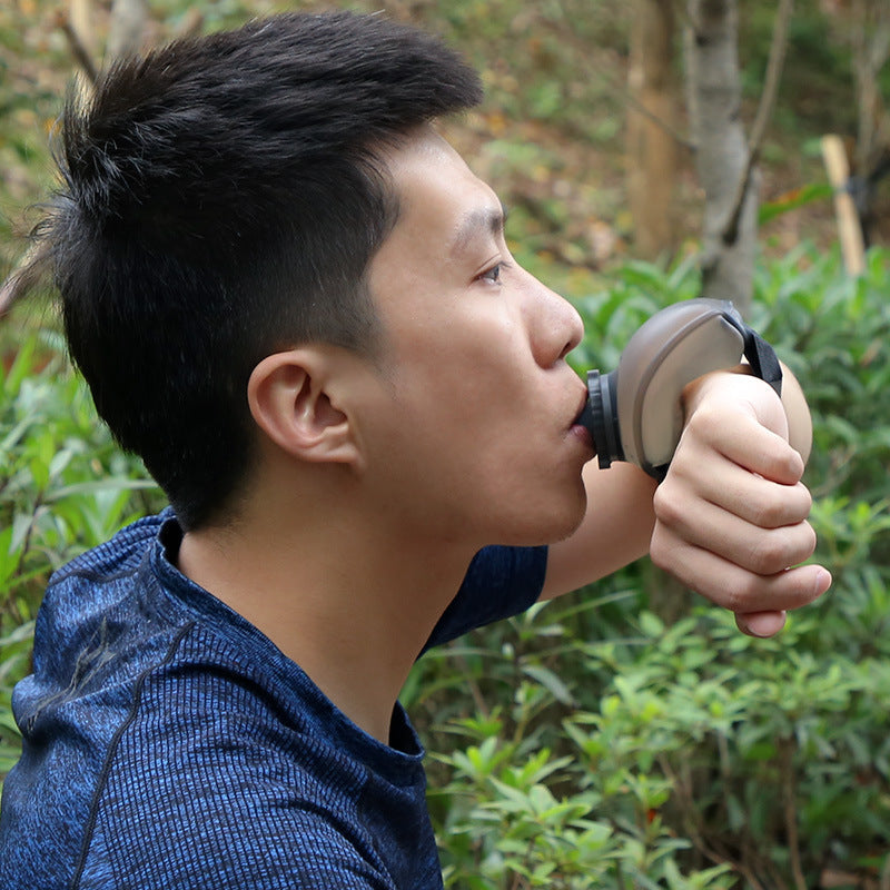 Portable Water Bottle with Adjustable Wrist Strap