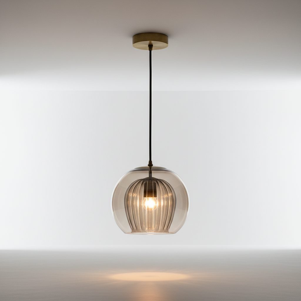 Versatile Glass Hanging Light Fixture - Adjustable Design