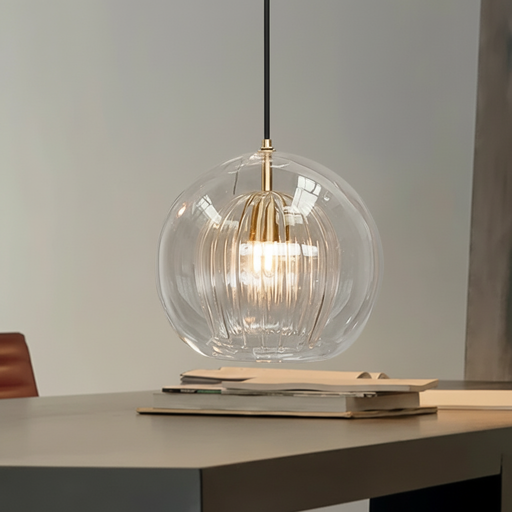 Versatile Glass Hanging Light Fixture - Adjustable Design
