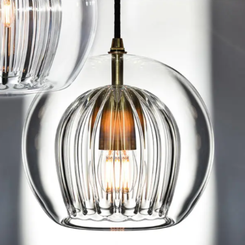 Versatile Glass Hanging Light Fixture - Adjustable Design