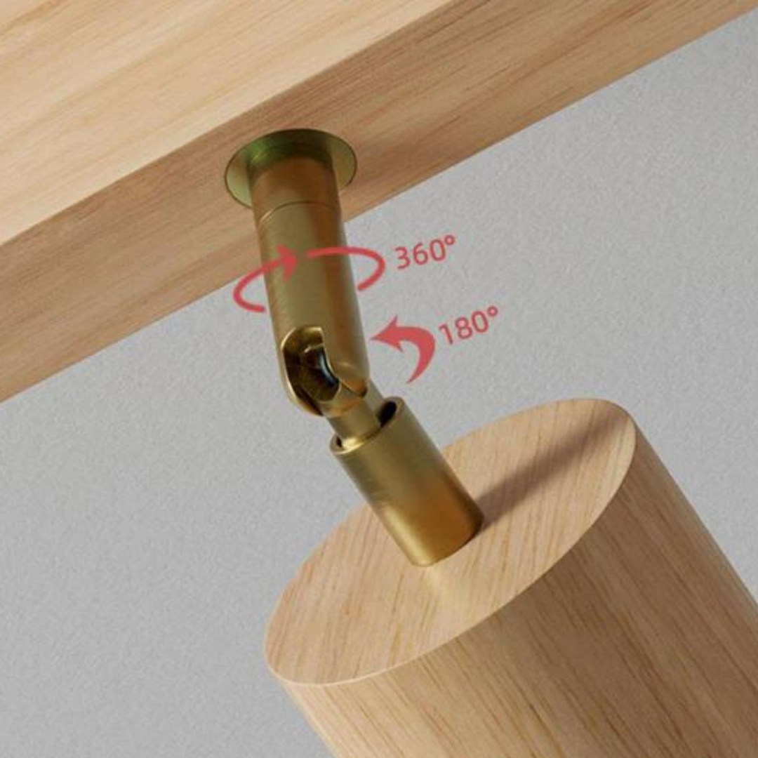 Wooden Adjustable Spotlight