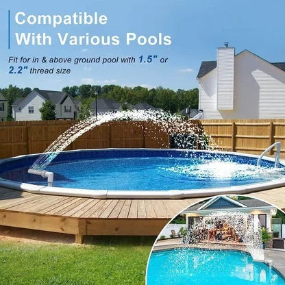 Illuminated Solar Pool Water Feature with Remote Control