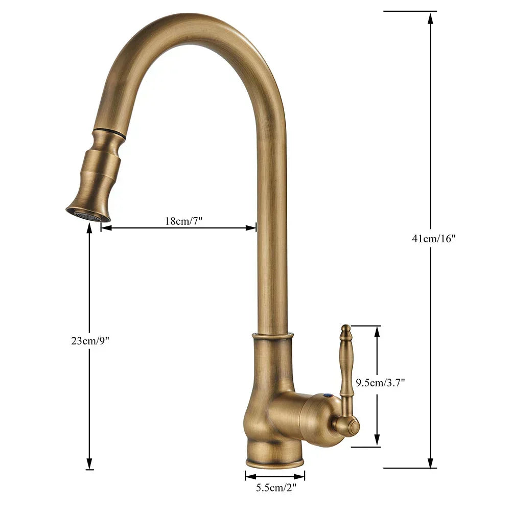 HeritageFlow | Elegant Kitchen Faucet with 360° Swivel Spout