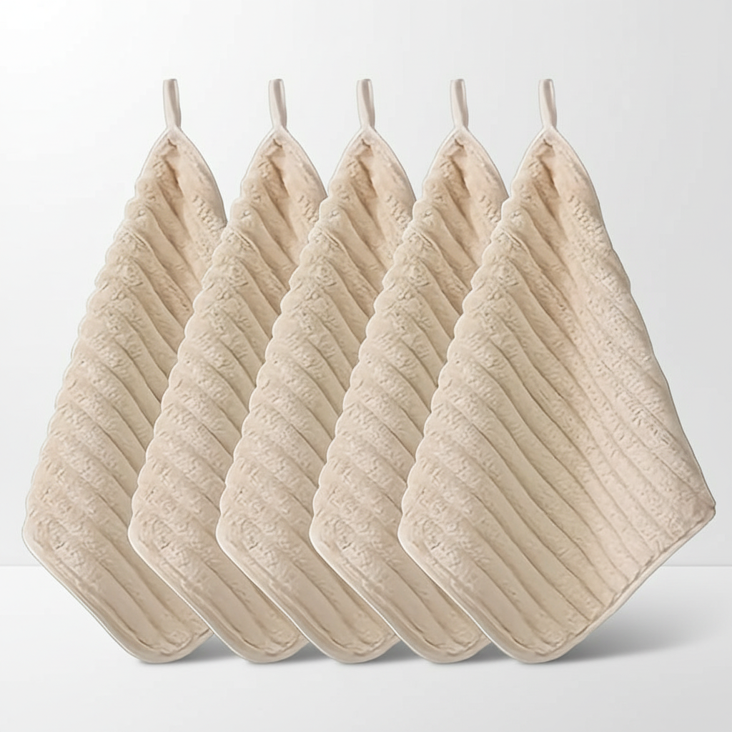 Striped Towel Set with Vintage Design