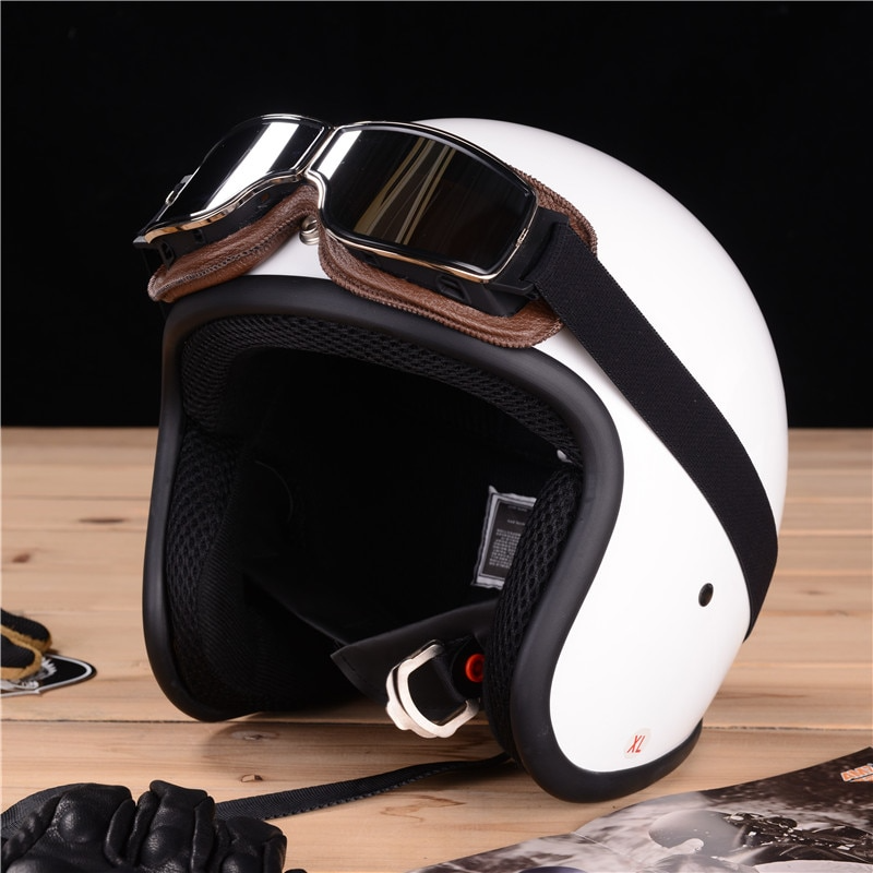 Classic Leather Riding Goggles with Impact-Resistant Lenses