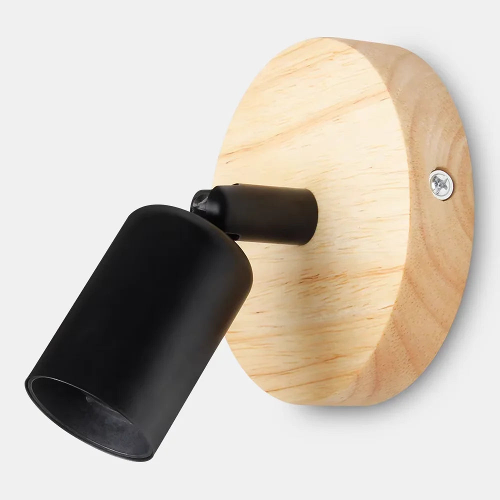 Chic Adjustable Wall Sconce | Wooden & Metal Design for Any Room