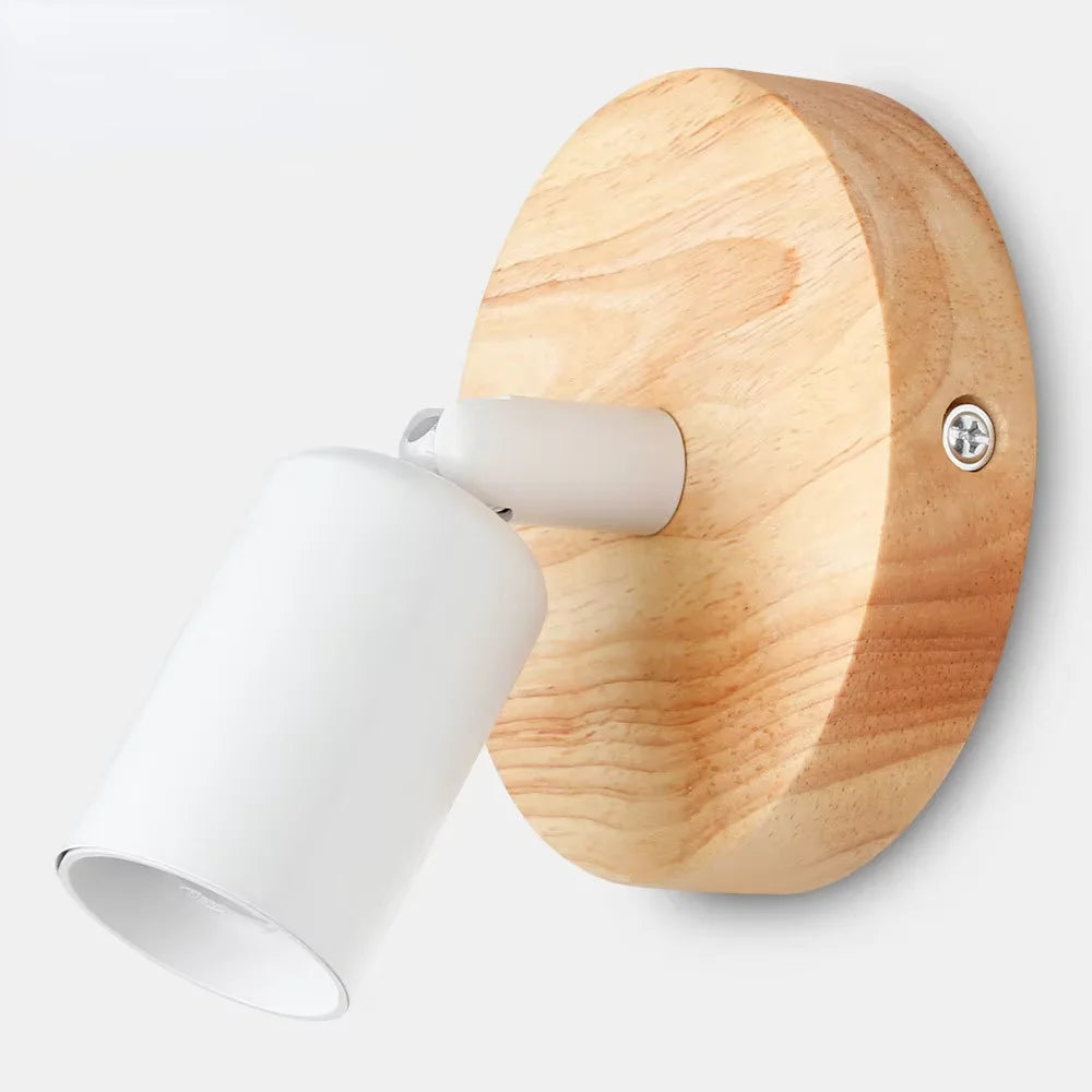 Chic Adjustable Wall Sconce | Wooden & Metal Design for Any Room
