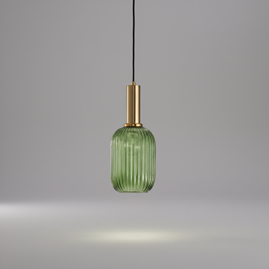 Retro Pendant Light Fixture - Glass Shade Design