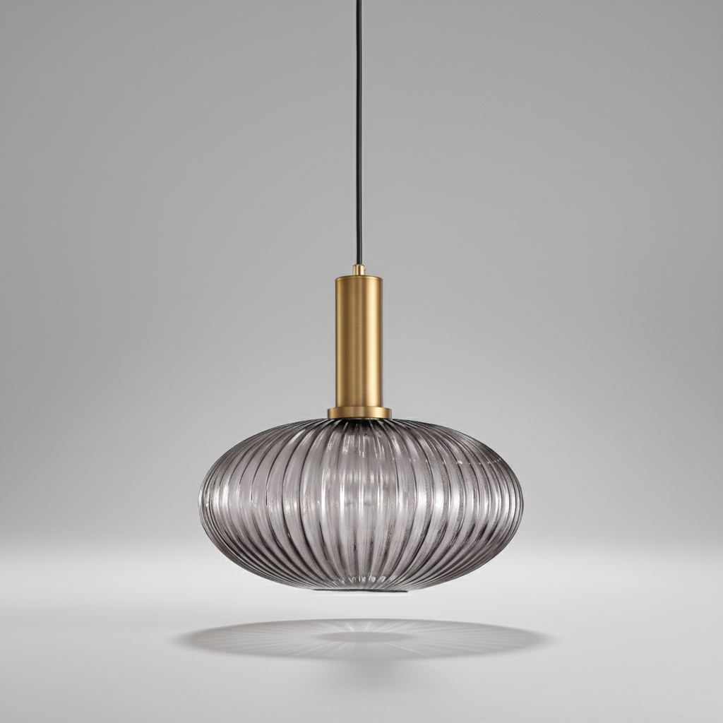 Retro Pendant Light Fixture - Glass Shade Design