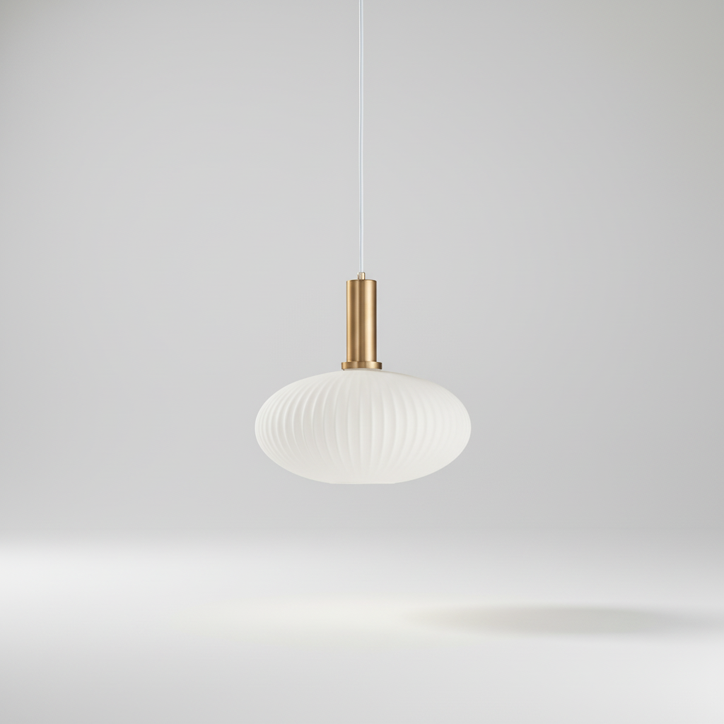 Retro Pendant Light Fixture - Glass Shade Design