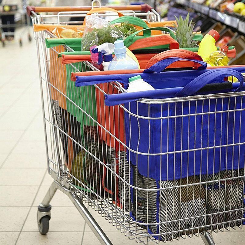 Spacious Cart-Compatible Grocery Tote for Effortless Shopping