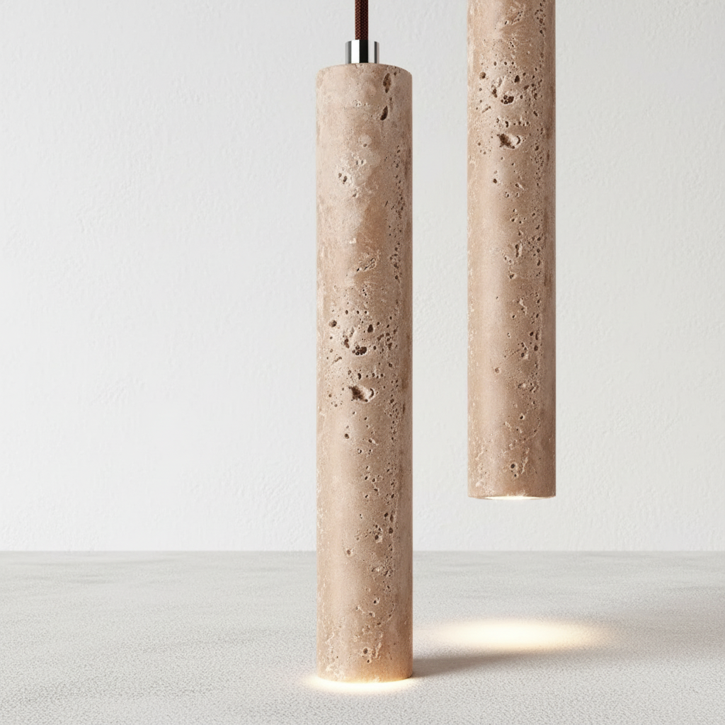 Stone-Inspired Pendant Light - Wabi Sabi Design