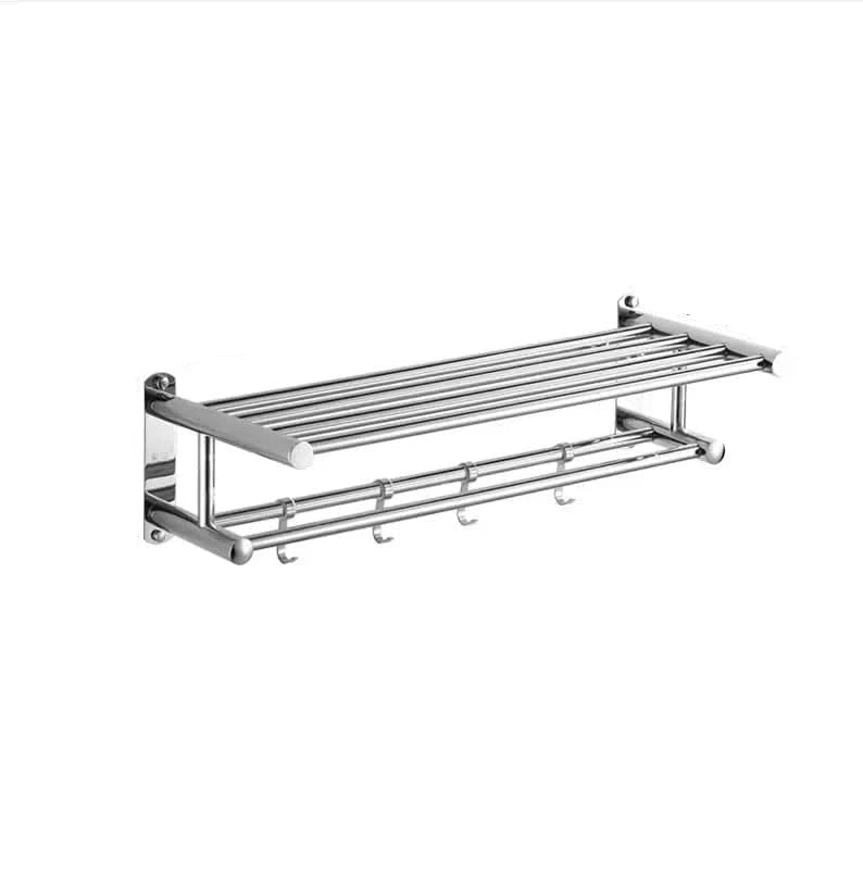 Sleek Wall-Mounted Towel Organizer – Efficient Bathroom Storage