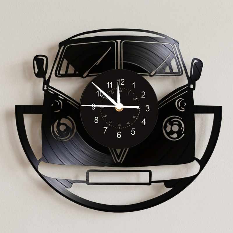 Retro Camper Van Wall Clock for Indoor Spaces