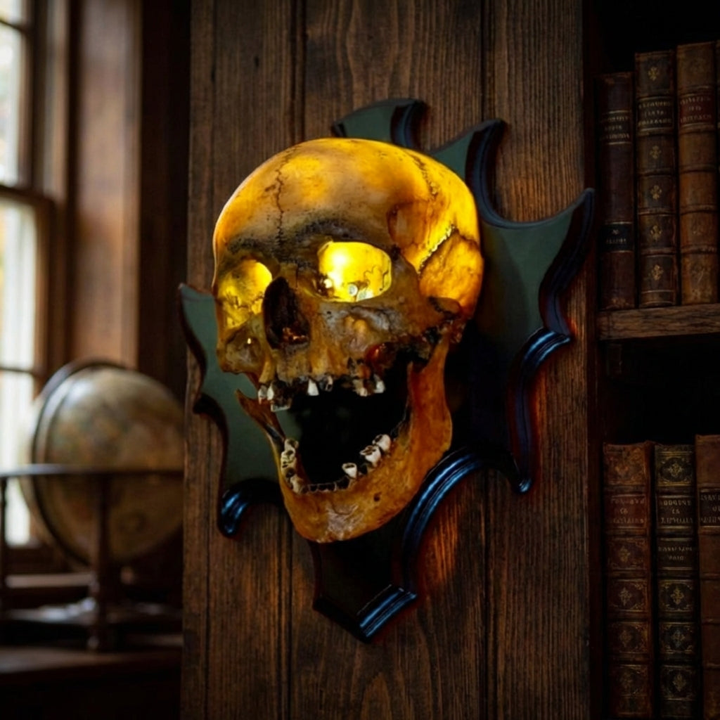 Skull Shaped Wall Light Fixture