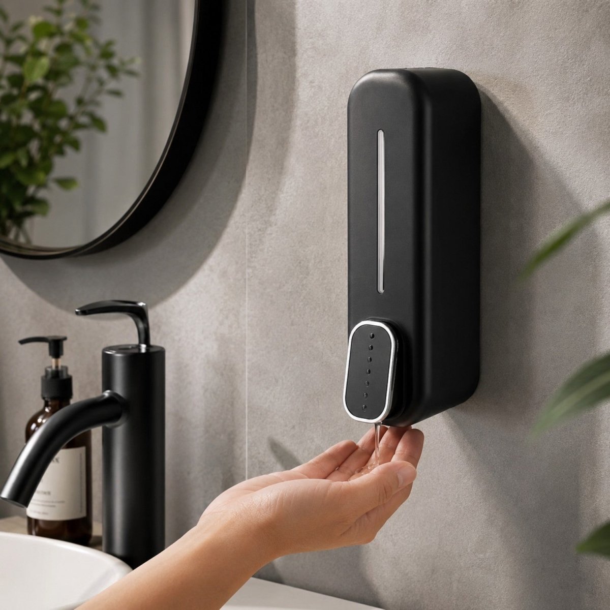 Space-Saving Wall Soap Dispenser for Easy Liquid Access