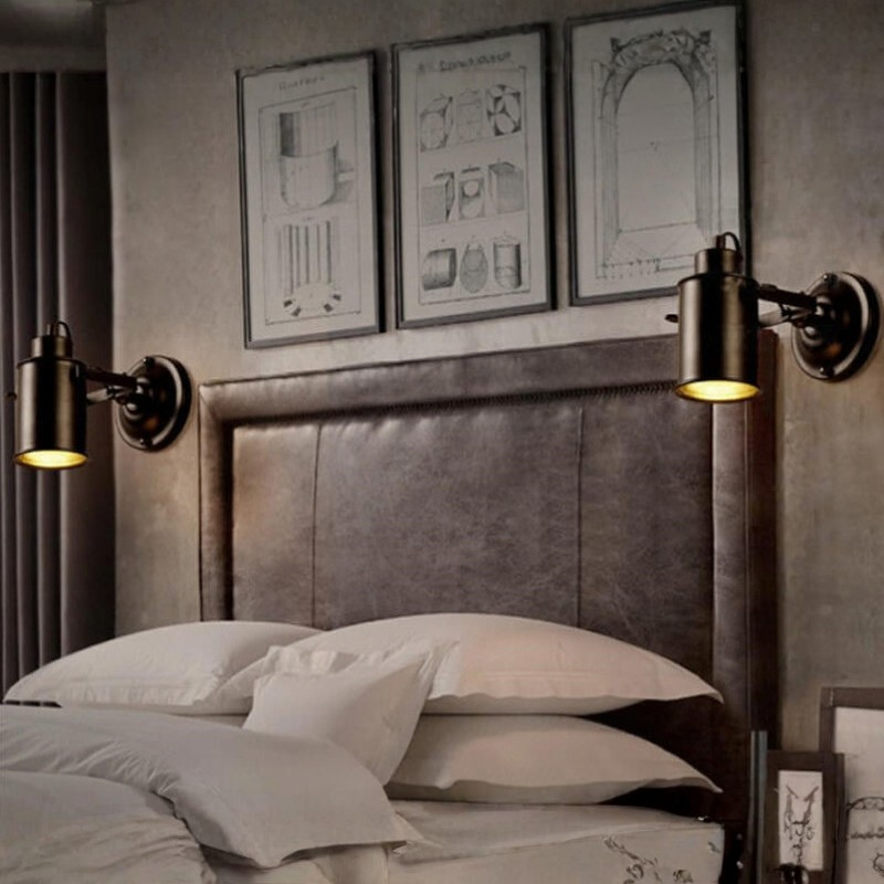 Versatile Wrought Iron Wall Light with Adjustable Arm