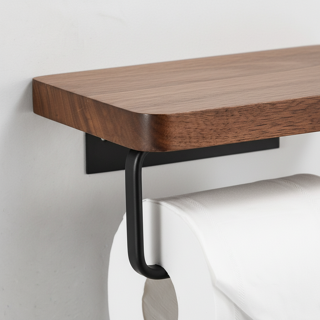 Wooden Shelf Holder for Wall Mounting
