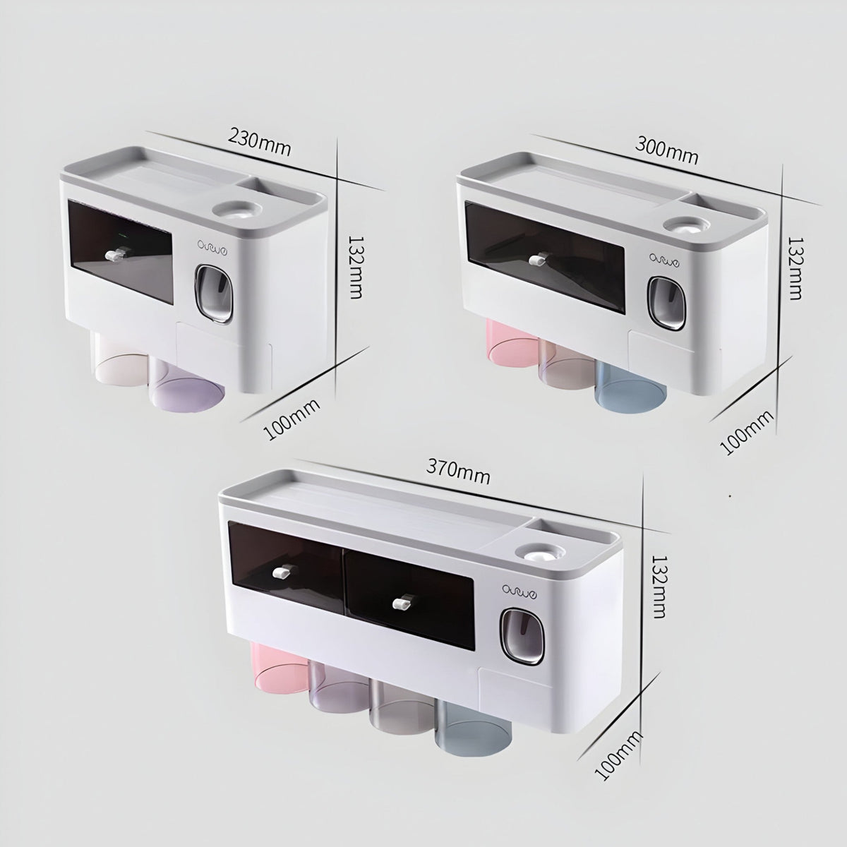 Toothbrush Organizer for Wall Mounting - HygiaHolder