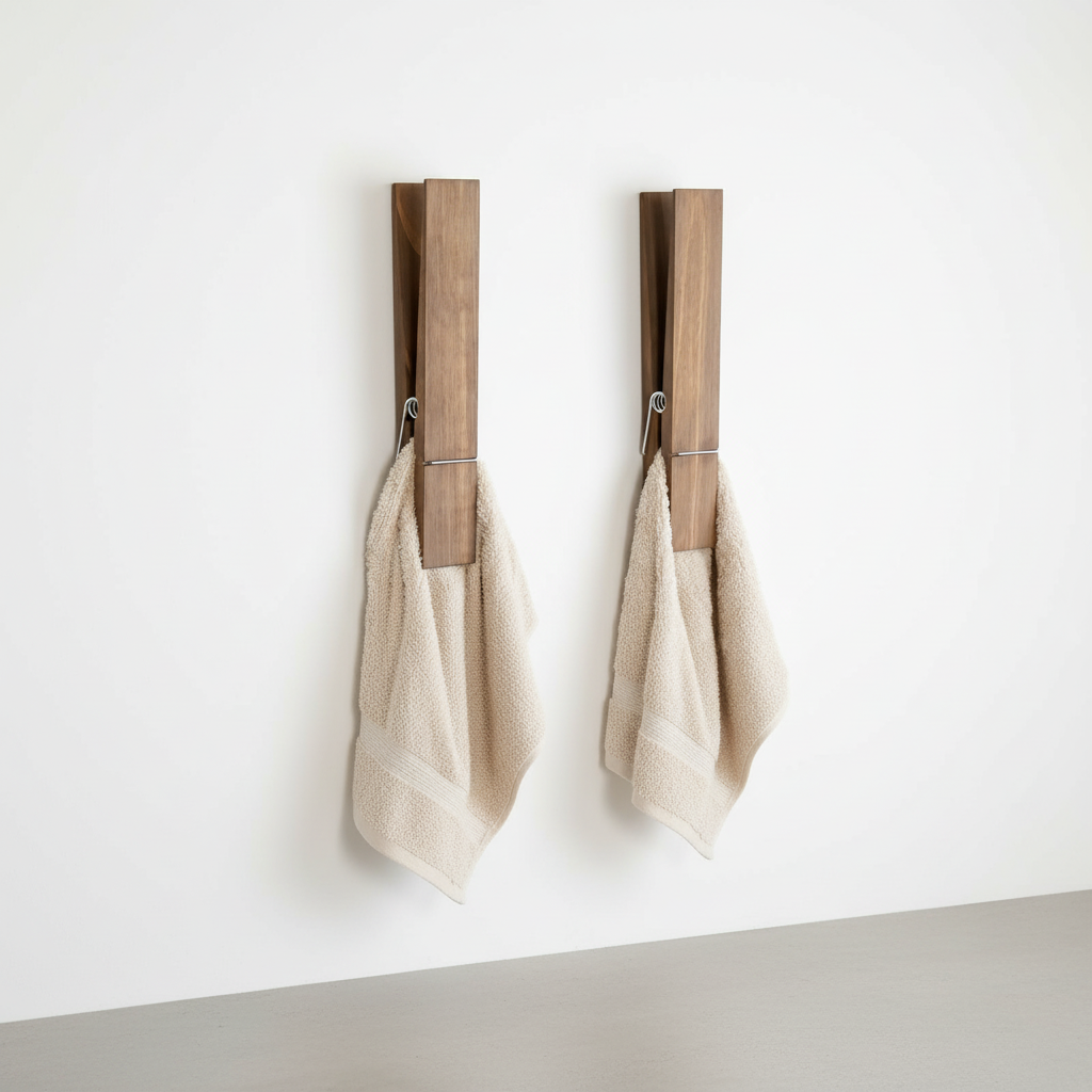 Wooden Towel Holder for Wall Mounting