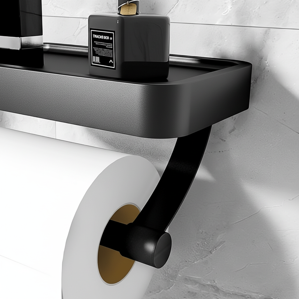 Toilet Paper Holder for Wall Installation - AeroTray Style