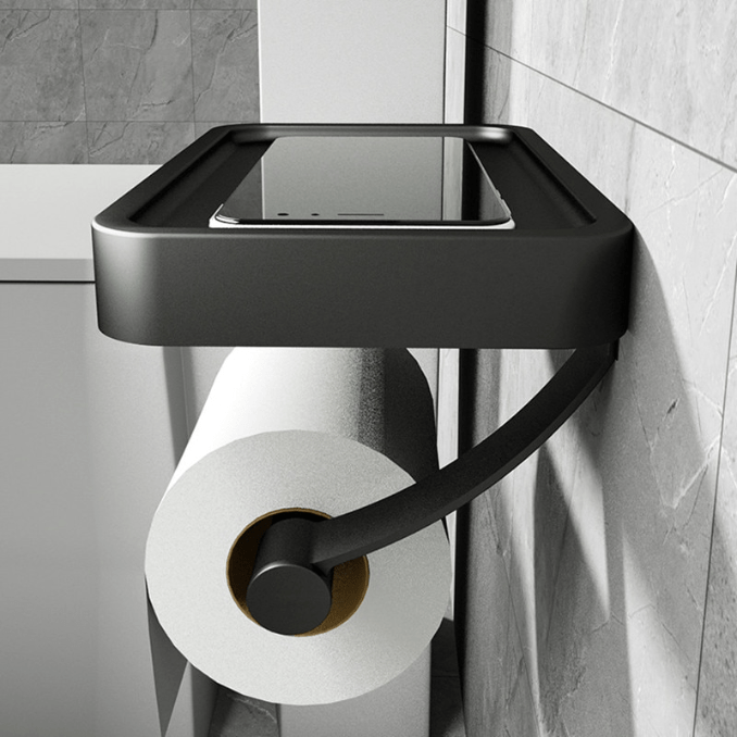 Toilet Paper Holder for Wall Installation - AeroTray Style