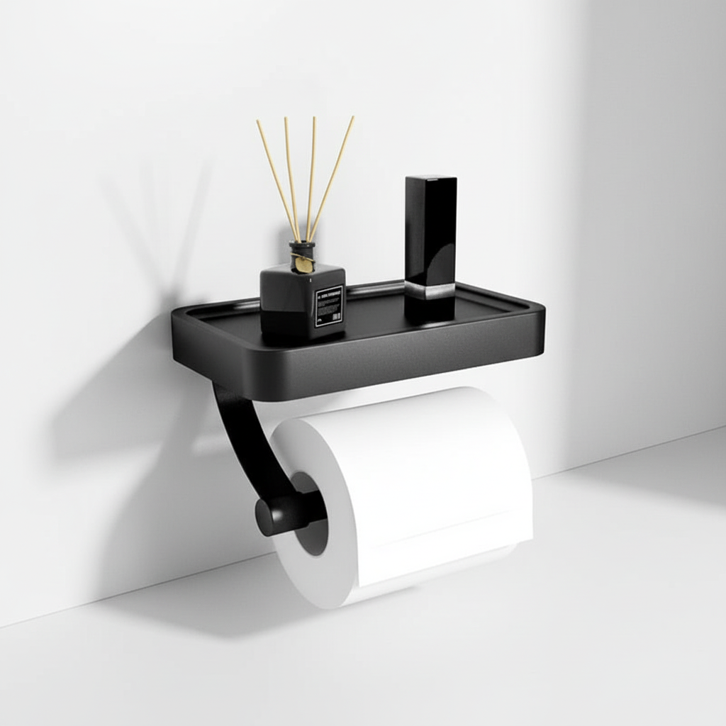 Toilet Paper Holder for Wall Mounting - Roll Dock Design