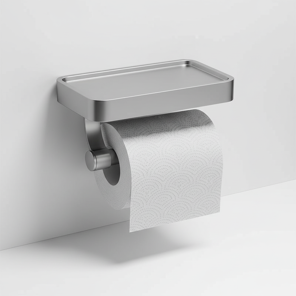 Toilet Paper Holder for Wall Mounting - Roll Dock Design