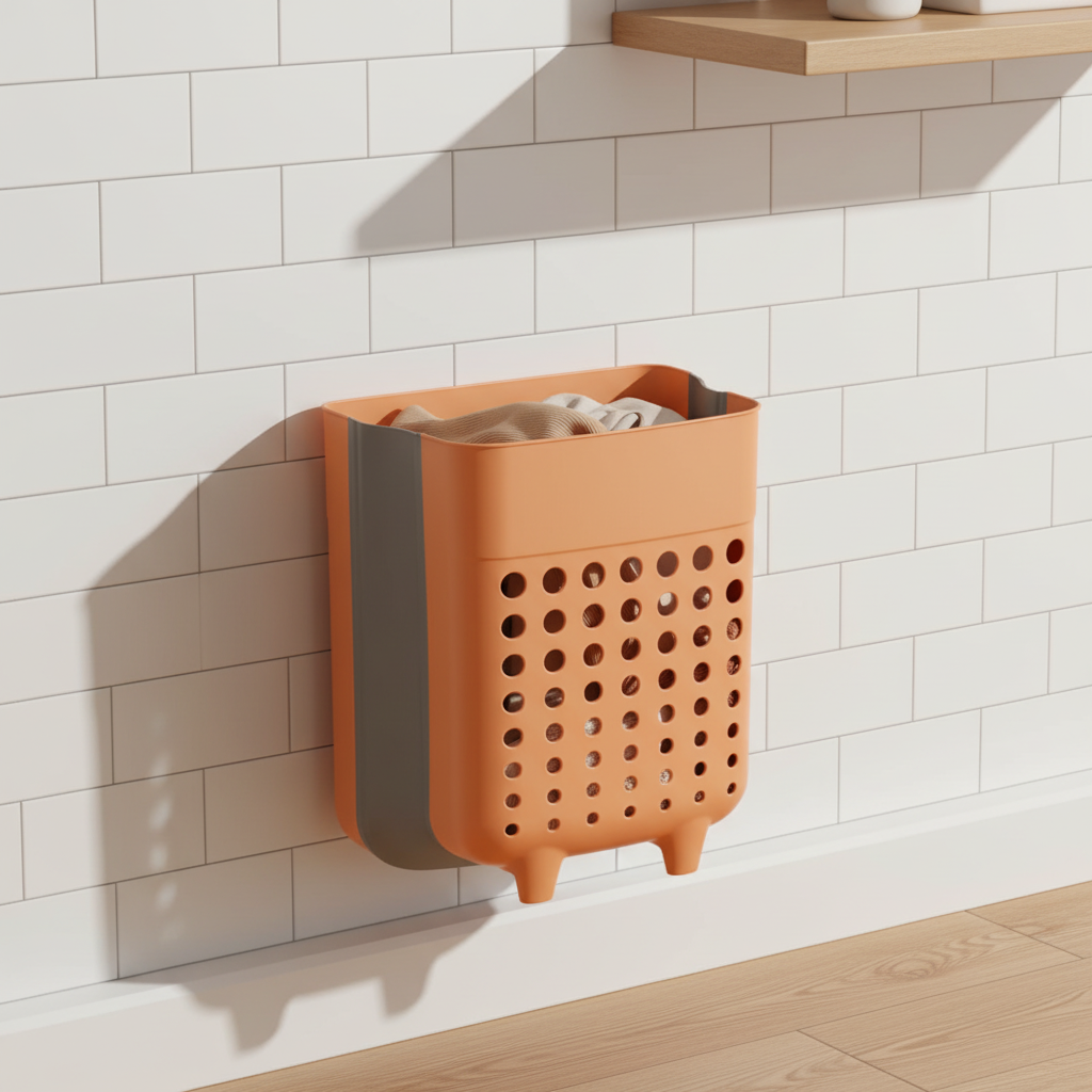 Foldable Wall-Mounted Laundry Basket