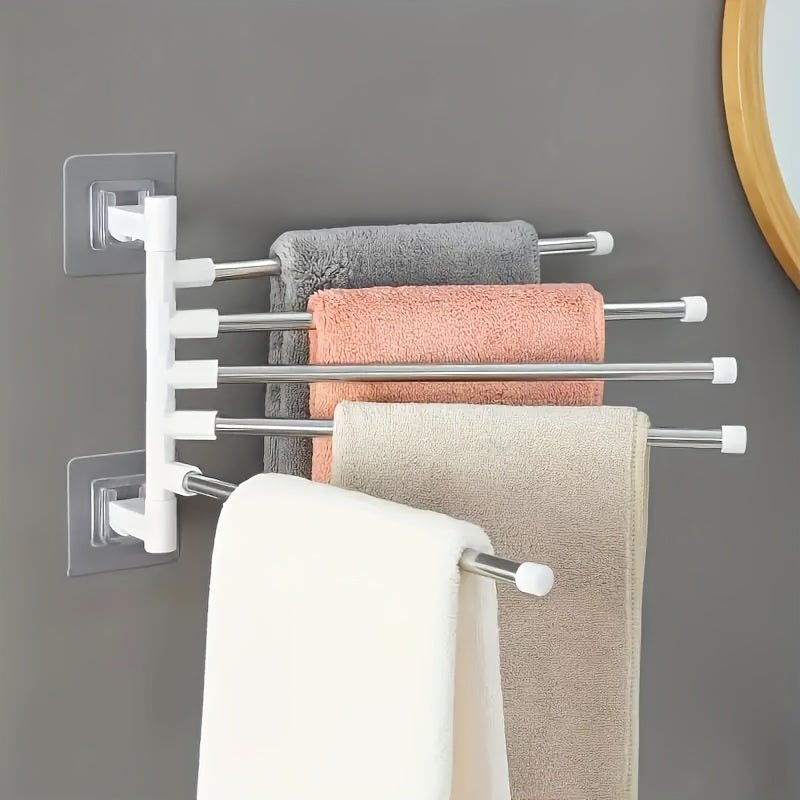 Swivel Towel Rack for Wall Mounting - Bathroom Organizer