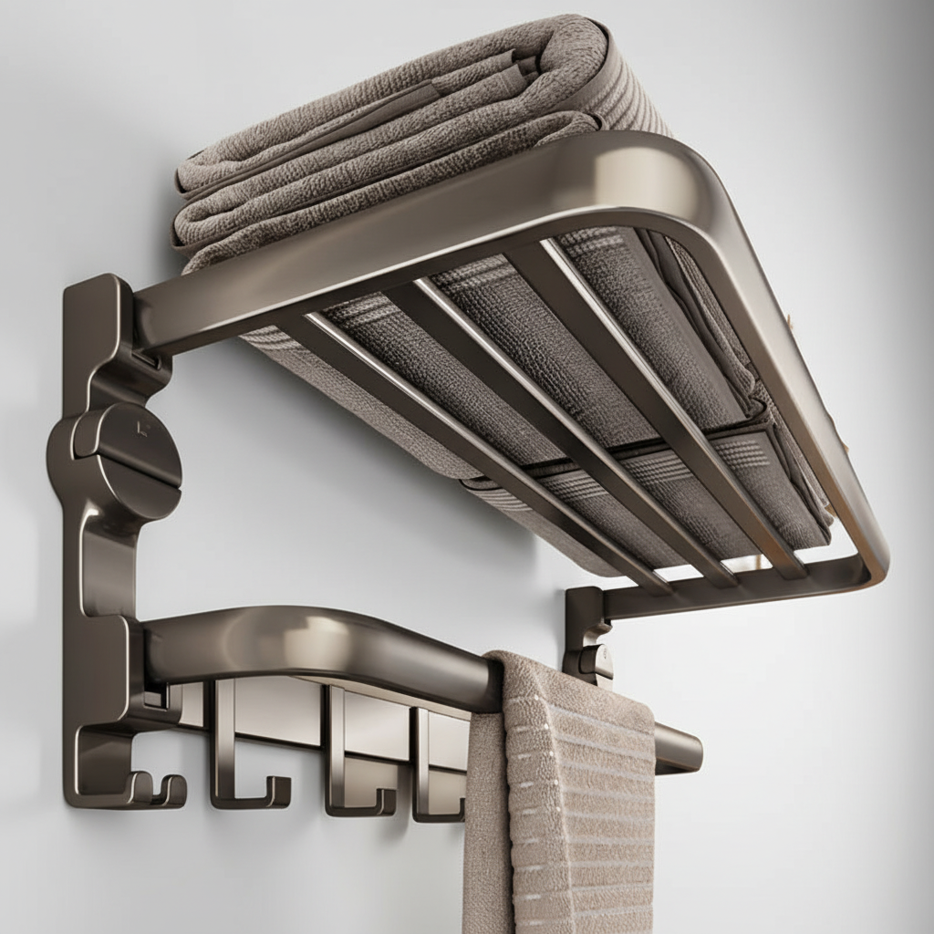 Mounted Towel Shelf for Wall Installation