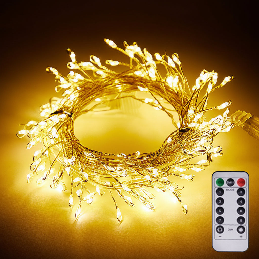 Enchanting Warm White USB Fairy Lights on Copper Wire