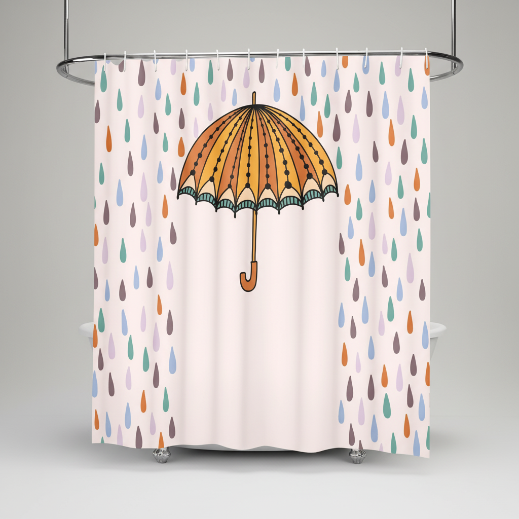Waterproof Bath Mat for Shower - Raindrop Design