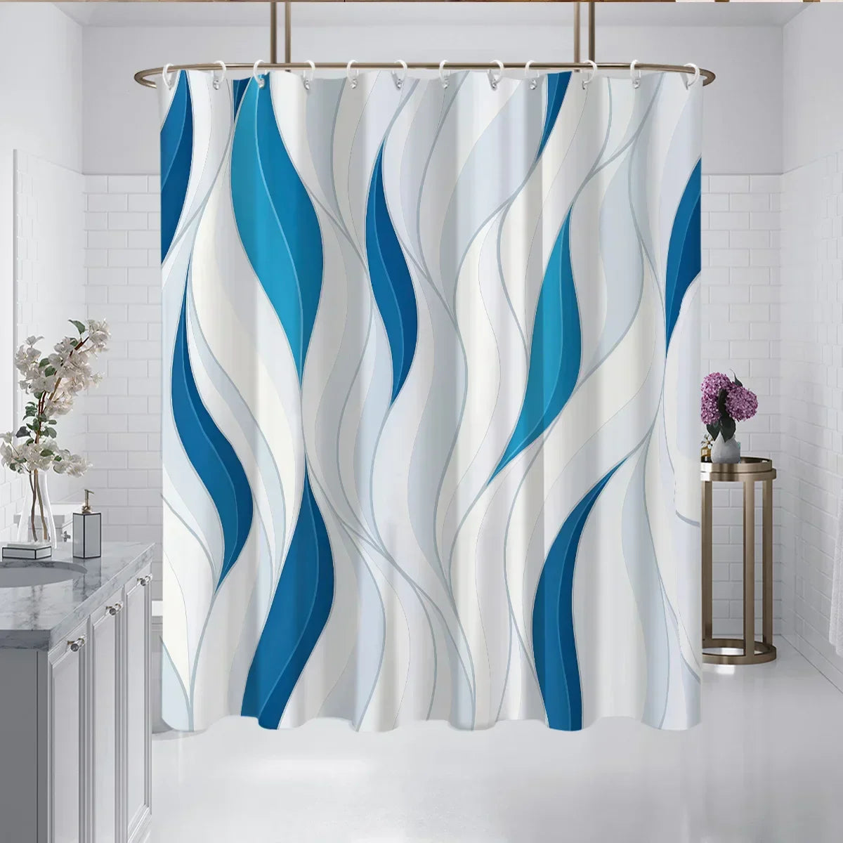 Printed Shower Curtain - Waterproof Design