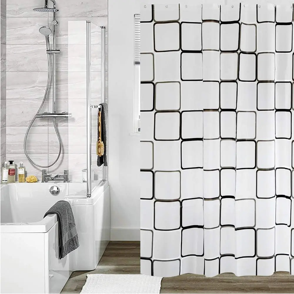 Water-Resistant Semi-Opaque Shower Curtain