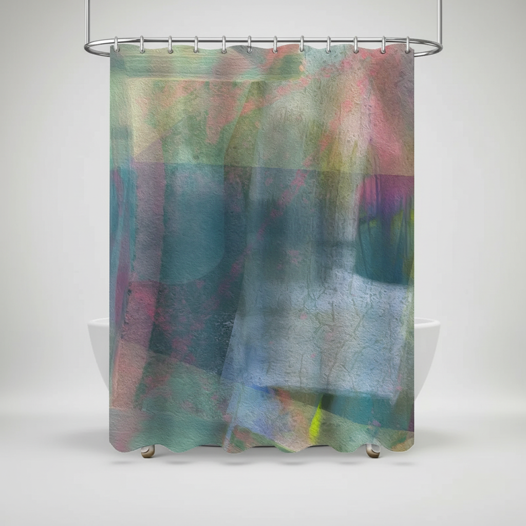 Nebula Pattern Waterproof Shower Curtain made of Polyester