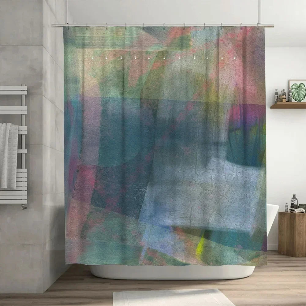 Nebula Pattern Waterproof Shower Curtain made of Polyester