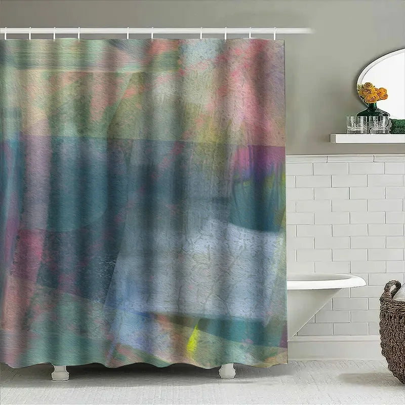 Nebula Pattern Waterproof Shower Curtain made of Polyester