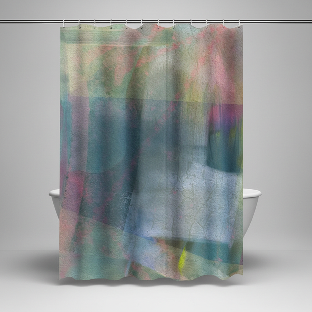 Nebula Pattern Waterproof Shower Curtain made of Polyester