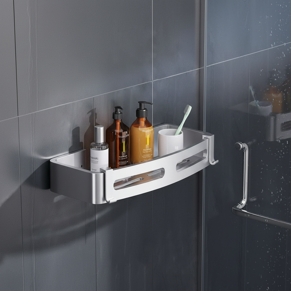 Shower Shelf with Waterproof Design for Bathroom Storage