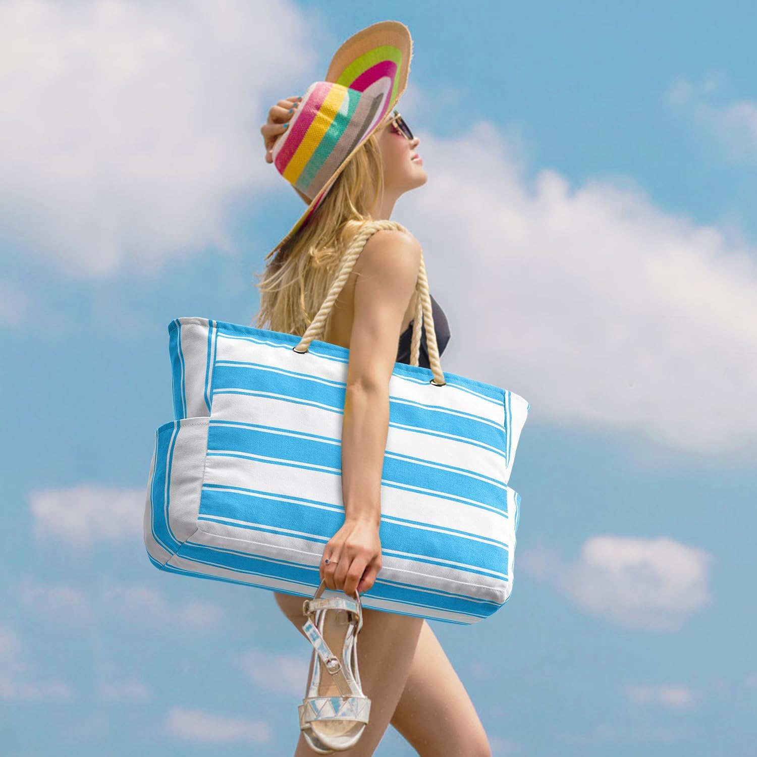 Spacious Waterproof Tote for Beach and Travel Adventures