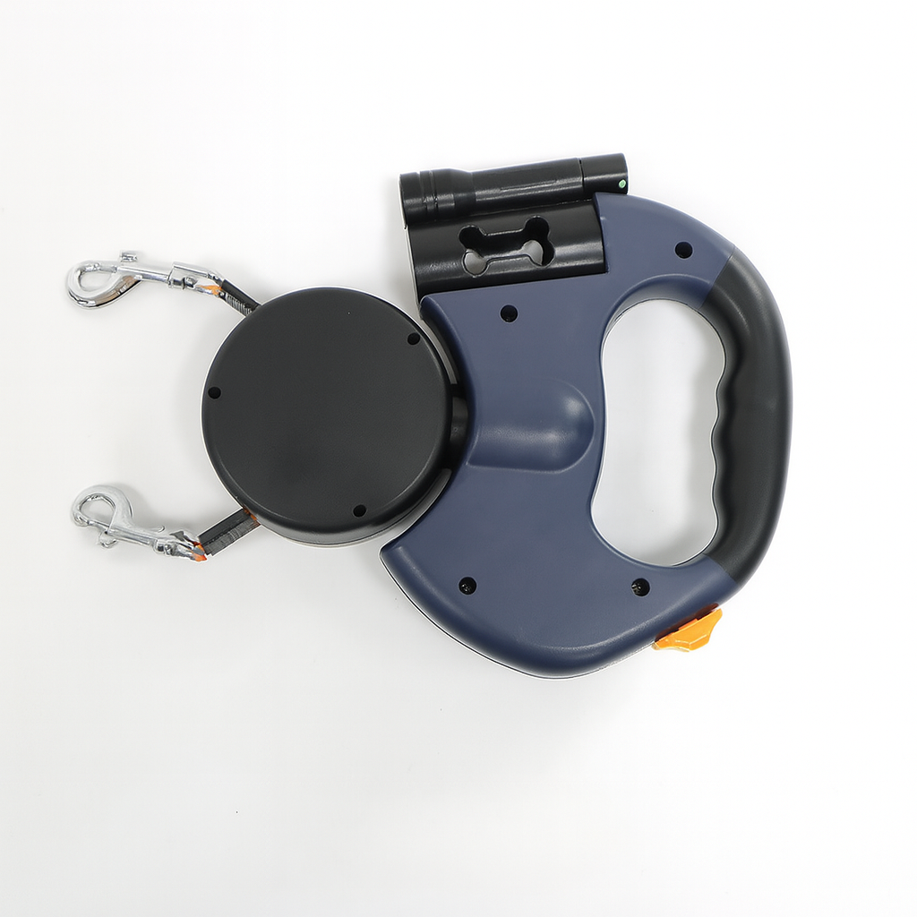 PawFlex | Dual Retractable Dog Leash with 360° Rotation & Safety Features