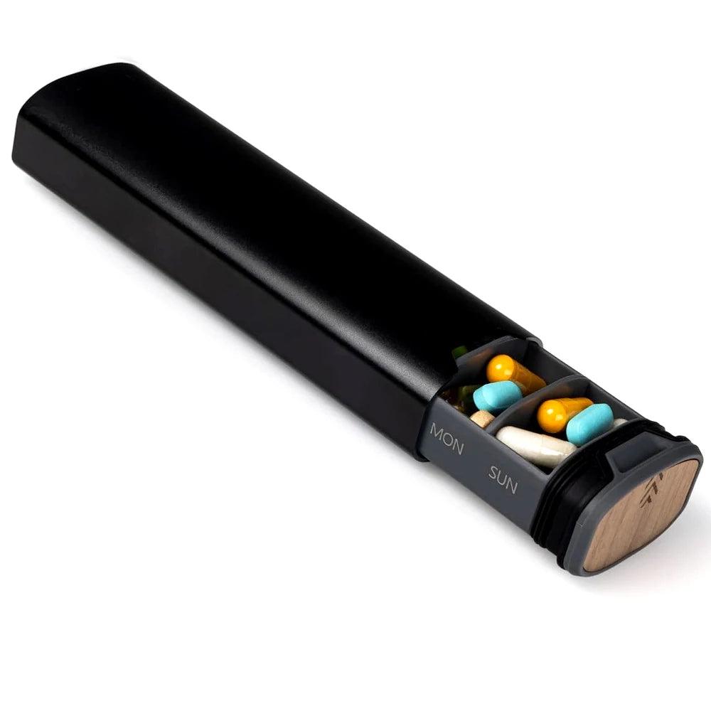 Portable Seven-Day Medication Organizer with Secure Lid